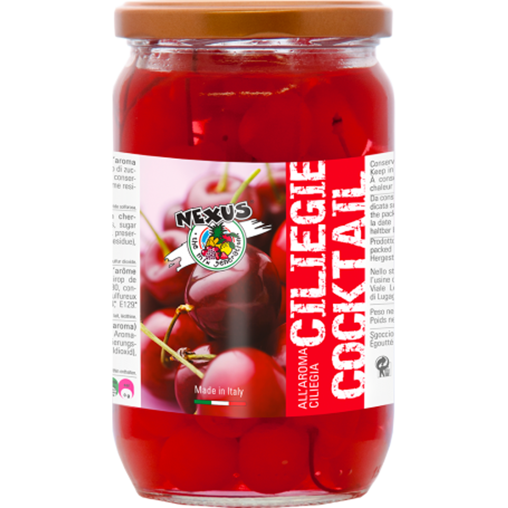 EA009 - Ciliegie Rosse Con Gambo Vaso Vetro 075