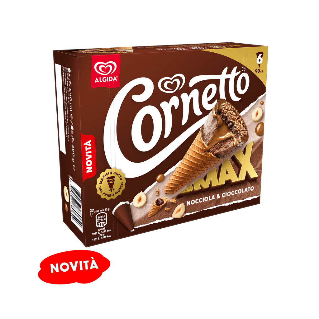 [68113] Cornetto Max Nocciole e Cioccolato 24pz