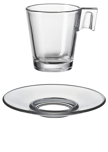 [ACB-0001] Tazza e Piattino di Vetro
